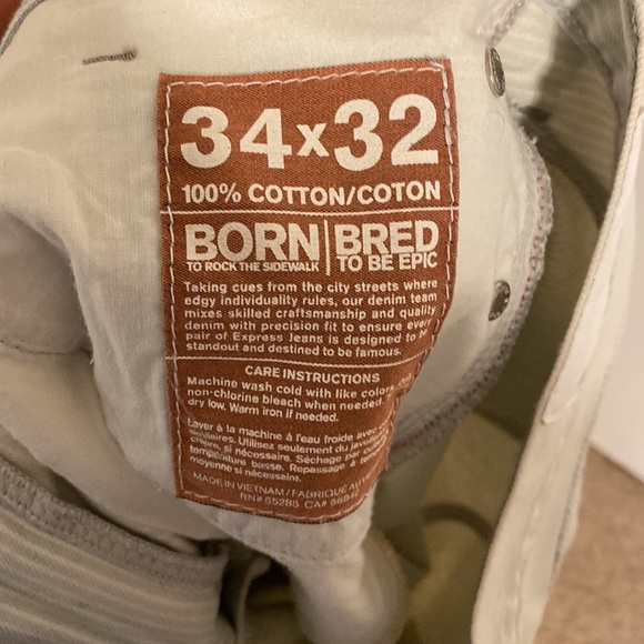 Express Rocco Slim Fit Straight Leg Denim Jeans Size 34x32 - Picture 12 of 12